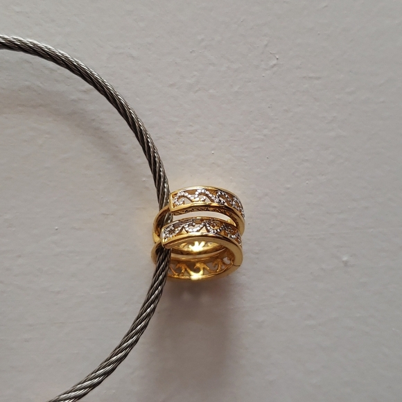 Earings 2 tone - Picture 3 of 5